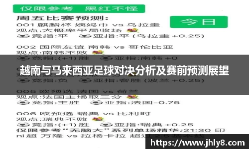 越南与马来西亚足球对决分析及赛前预测展望
